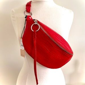 Rebecca Minkoff Red Leather Belt Bag NEW w/ tags